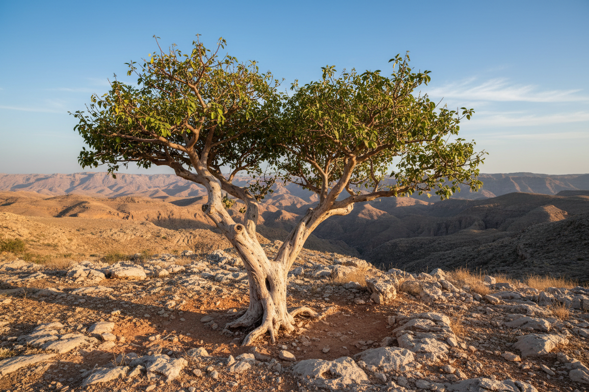 Frankincense tree in Dhofar
